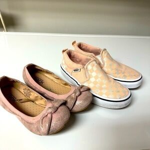 Bundle: Toddler Girl's Shoes - Nordstrom Rack and Vans Checkerboard Slip-Ons